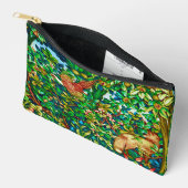 William Morris Fox en Pheasant Tapestry Print Etui (Open)