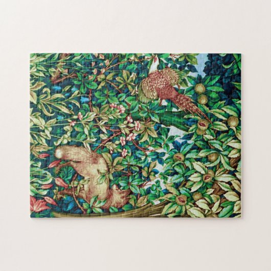 William Morris Fox en Pheasant Tapestry Print Legpuzzel (Horizontaal)