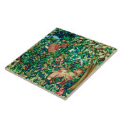 William Morris Fox en Pheasant Tapestry Print Tegeltje (Zijkant)