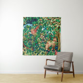 William Morris Fox en Pheasant Tapestry Print Wandkleed (In situ)