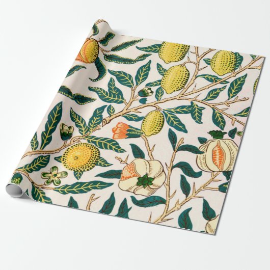 William Morris Fruit en Pomegranaat Cadeaupapier (Uitgerold)