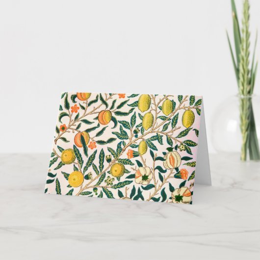 William Morris Fruit en Pomegranaat Kaart (Voorkant)