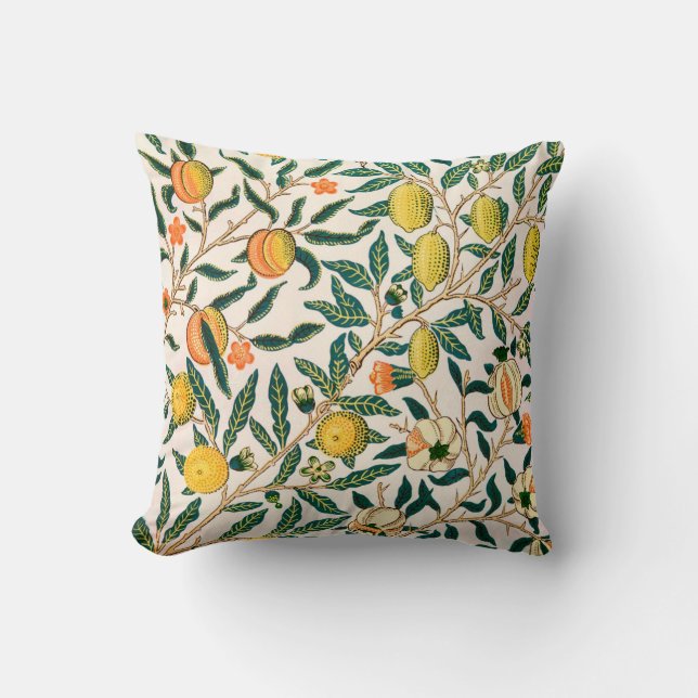 William Morris Fruit en Pomegranaat Kussen (Voorkant)