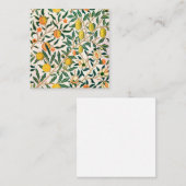 William Morris Fruit en Pomegranaat Vierkante Visitekaartje (Voorkant / Achterkant)