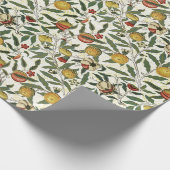 William Morris Fruit geel rood groen Cadeaupapier (Hoek)