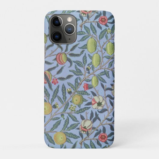 William Morris Fruit Granaat Blauwe Versiering Case-Mate iPhone Case (Achterkant)