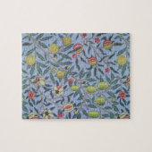 William Morris Fruit Granaat Blauwe Versiering Legpuzzel (Horizontaal)