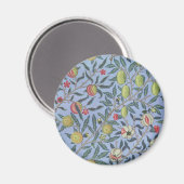William Morris Fruit Granaat Blauwe Versiering Magneet (Voorkant / Achterkant)