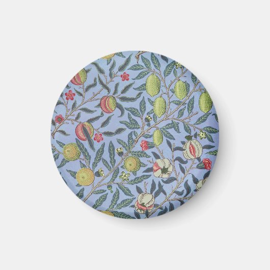 William Morris Fruit Granaat Blauwe Versiering Magneet (Voorkant)