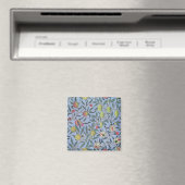 William Morris Fruit Granaat Blauwe Versiering Magneet (Insitu (Vaatwasser))
