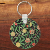 William Morris Fruit Granaat Bloempatroon Sleutelhanger (Voorkant)
