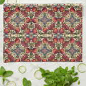 William Morris Fruit Granaat Bloempatroon Theedoek (Gevouwen)