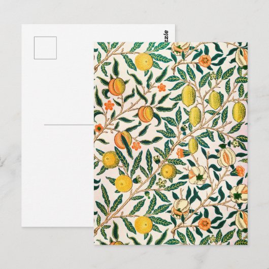 William Morris Fruit Granaat Vintage Briefkaart (Voorkant / Achterkant)