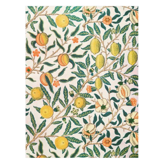 William Morris Fruit Granaat Vintage Tafelkleed (Voorkant)