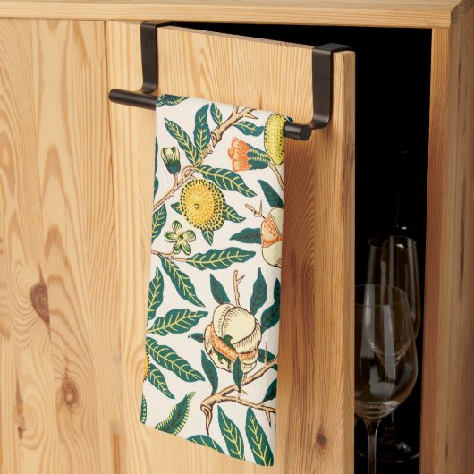 William Morris Fruit Granaat Vintage Theedoek (Derde Gevouwen)