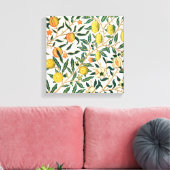William Morris Fruit Granaat Witte Ornament Canvas Afdruk (Insitu (Woonkamer))