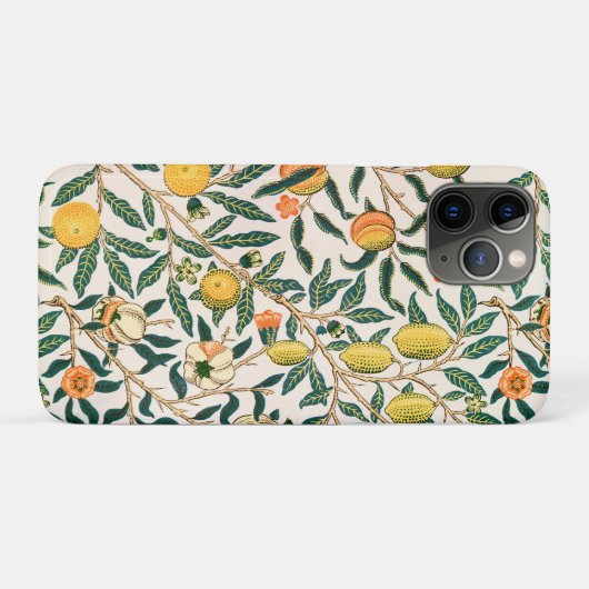 William Morris Fruit Granaat Witte Versiering Case-Mate iPhone Case (Achterkant (horizontaal))
