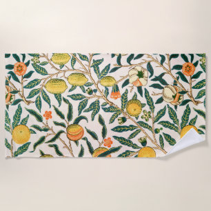 William Morris Fruit Granaat Witte Versiering Strandlaken
