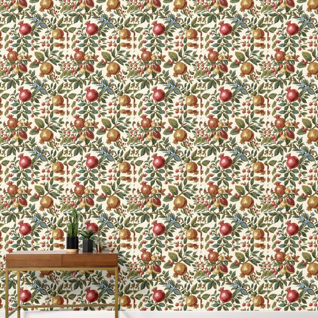 William Morris Fruit Granaatappel patroon Behang (Hal)