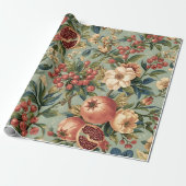 William Morris Fruit Granaatpatroon Cadeaupapier (Uitgerold)