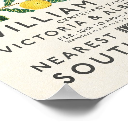 William Morris Fruit of Pomegranate Lemons Tree Poster (Hoek)