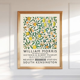 William Morris Fruit of Pomegranate Lemons Tree Poster