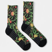 William Morris Fruit patroon Vintage Sokken (Rechts)