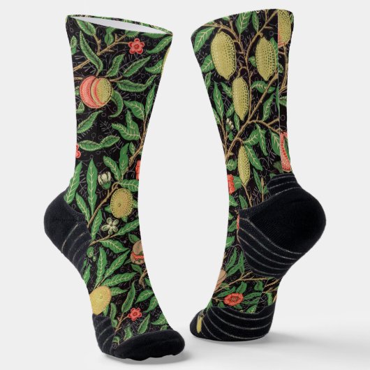 William Morris Fruit patroon Vintage Sokken (Gebogen)