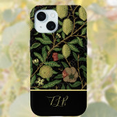 William Morris Fruit Patten in Goud Zwart Case-Mate iPhone Case