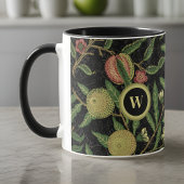 William Morris Fruit Pattern met Monogram Initiaal Mok