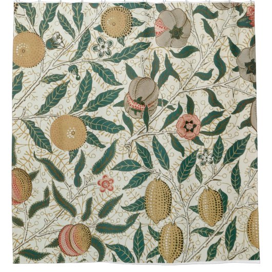 William Morris Fruit Pattern Shower Curtain Douchegordijn (Voorkant)