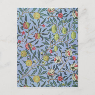 William Morris Fruit Pomegranate Blue Ornament Briefkaart