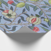 William Morris Fruit Pomegranate Blue Ornament Cadeaupapier (Hoek)
