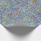 William Morris Fruit Pomegranate Blue Ornament Cadeaupapier (Hoek)