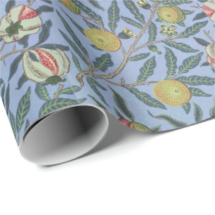 William Morris Fruit Pomegranate Blue Ornament Cadeaupapier