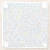 William Morris Fruit Pomegranate Blue Ornament Glazen Onderzetter (Achterkant)