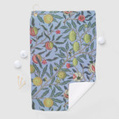 William Morris Fruit Pomegranate Blue Ornament Golfhanddoek (Insitu)