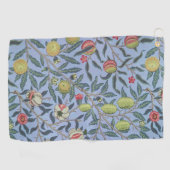 William Morris Fruit Pomegranate Blue Ornament Golfhanddoek (Horizontaal)