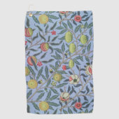 William Morris Fruit Pomegranate Blue Ornament Golfhanddoek (Voorkant)