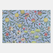 William Morris Fruit Pomegranate Blue Ornament Inpakpapier Vel (Voorkant)
