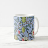 William Morris Fruit Pomegranate Blue Ornament Koffiemok (Voorkant rechts)