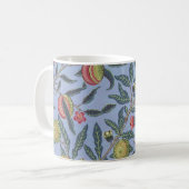 William Morris Fruit Pomegranate Blue Ornament Koffiemok (Voorkant links)