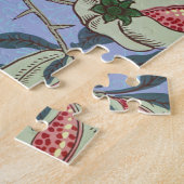 William Morris Fruit Pomegranate Blue Ornament Legpuzzel (Zijkant)
