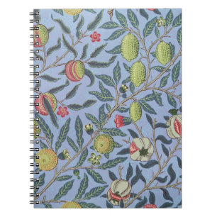 William Morris Fruit Pomegranate Blue Ornament Notitieboek