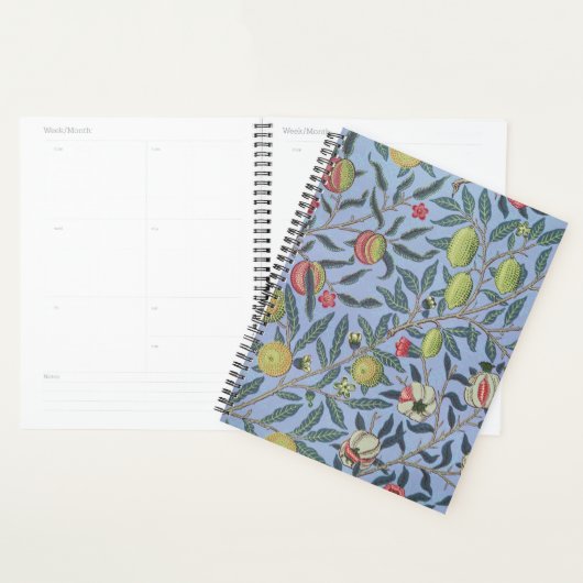 William Morris Fruit Pomegranate Blue Ornament Planner (Display)