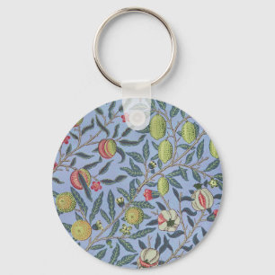 William Morris Fruit Pomegranate Blue Ornament Sleutelhanger