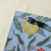 William Morris Fruit Pomegranate Blue Ornament Strandlaken (In situ)