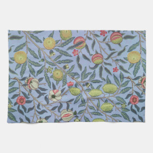 William Morris Fruit Pomegranate Blue Ornament Theedoek