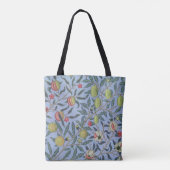 William Morris Fruit Pomegranate Blue Ornament Tote Bag (Achterkant)