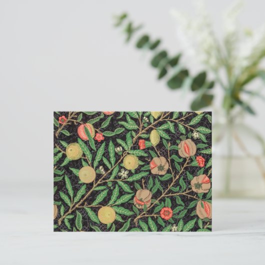 William Morris Fruit Pomegranate Floral Pattern Briefkaart (Staand voorkant)